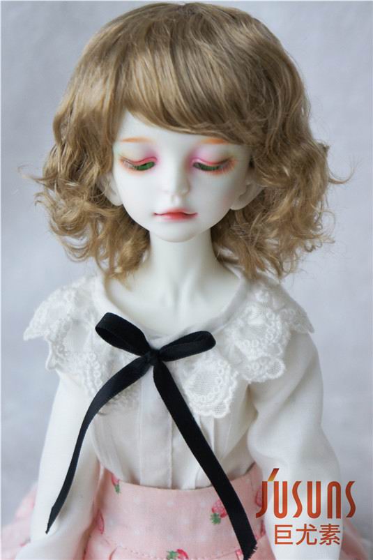 Lady Short Curly BJD Doll Wigs Synthetic Mohair JD260