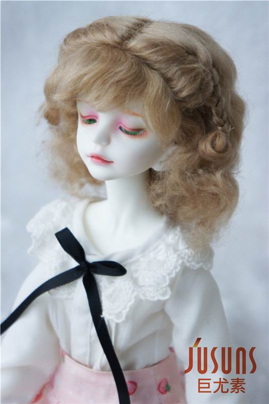 Lovely Two Braids Mohair Doll Wigs JD249