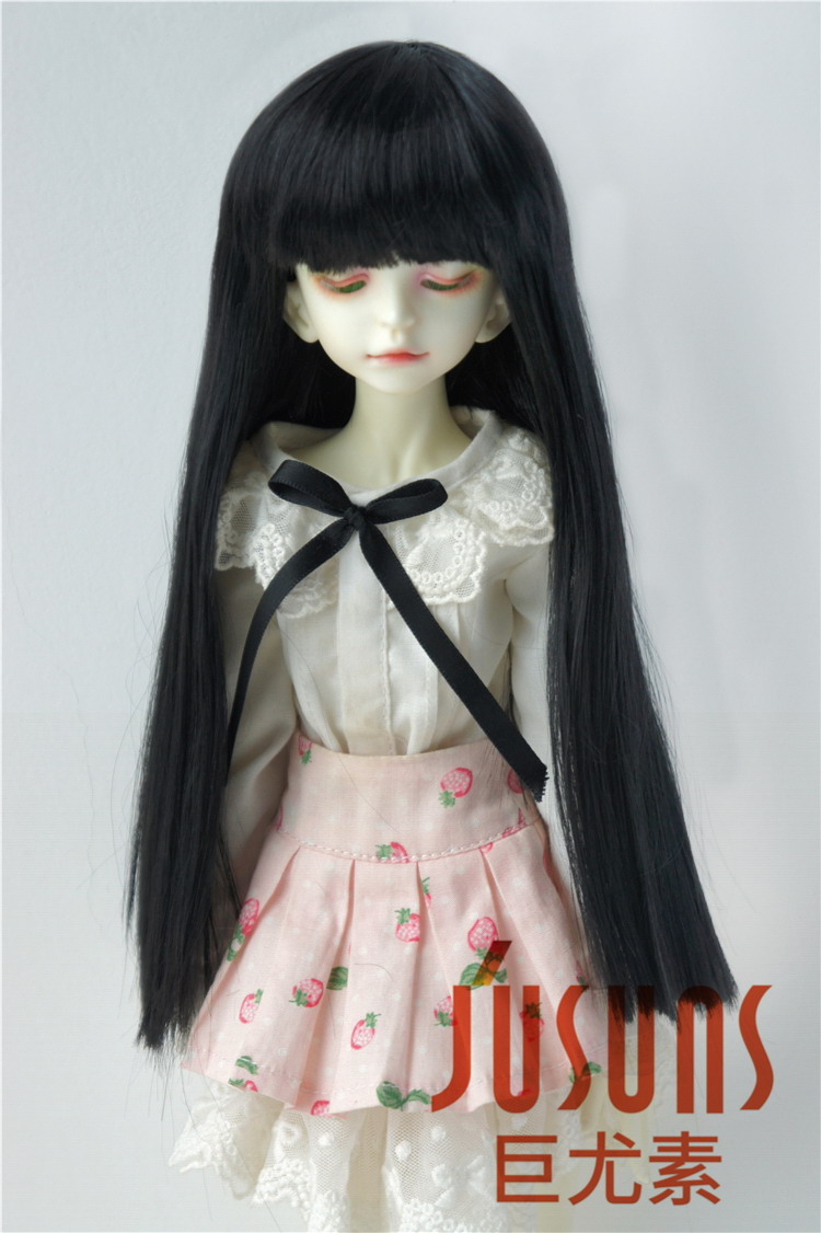 Long Straight Synthetic Mohair Doll Wig JD056