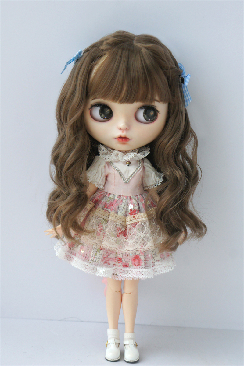 Newly Soft Material Curly BJD Synthetic Mohair Doll Wig JD856