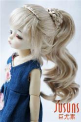 Updo Braid Long Curly Doll Wigs Synthetic Mohair JD218
