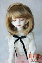 Lovely Short Two Braids Synthetic Mohair Doll Wig JD182