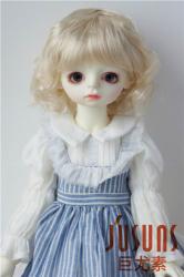 Lady Short Curly BJD Doll Wigs Synthetic Mohair JD260