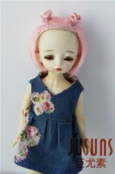 Cute Pink Color BJD Synthetic Mohair Doll Wig JD352