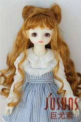 Pretty Bowknot with Long Curly BJD Synthetic Mohair Doll Wigs JD436