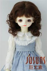 Pretty Short Curly Mohair Doll Wigs D20313