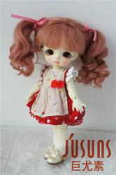 Lovely Two Pony Braids BJD Mohair Doll Wig JD428