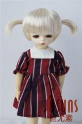 Cute Two Briads BJD Synthetic Mohair Doll Wigs JD387