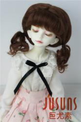 Lovely Two Braids BJD Mohair Doll Wig JD305