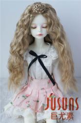 Long Curly Synthetic Mohair Doll Wigs with Braid JD097