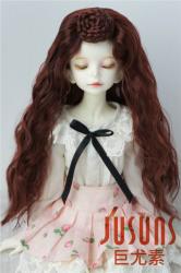 Long Curly Synthetic Mohair Doll Wigs with Braid JD097