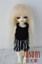 Long Mohair Doll wig with Full Bang JD084