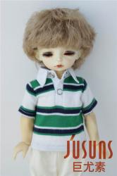 Boyish Short Curly Doll Wig Kanekalon Fiber JD043