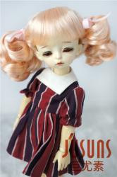 Cute Two Braids BJD Synthetic Mohair Doll Wigs JD494