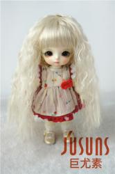 Soft Cabbage Wave Synthetic Mohair BJD Doll Wig JD041