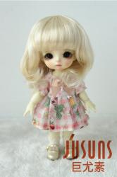 Lovely Short Curly Synthetic Mohair Doll Wig JD045