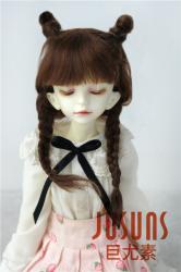 Cute Two Braids BJD Mohair Doll Wigs JD545