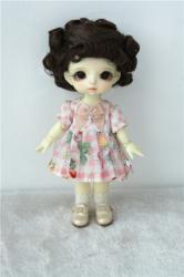 Double Pony Curly BJD Synthetic Mohair Doll Wigs JD048
