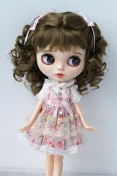 JD187 10-11inch 26-28CM Combed Mohair Blythes Wig 18" OG Doll Hair