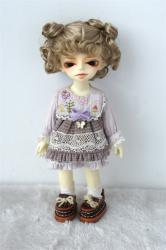Double Pony Curly BJD Synthetic Mohair Doll Wigs JD048