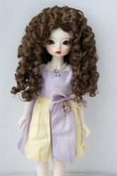 Middle Part Line Long Curly Doll Wig Synthetic Mohair JD073