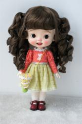 Lovely Two Braids Synthetic Mohair Doll Wigs JD308B