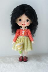 Newly Short Curly BJD Mohair Doll Wig For Size 10-11 inch Doll JD738