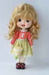 D20313 10-11inch 26-28CM Combed Mohair Blythes Wig 18" OG Doll Hair