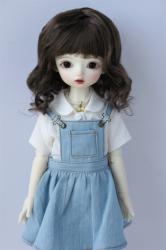 Lady Short Curly BJD Synthetic Mohair Doll Wigs JD260