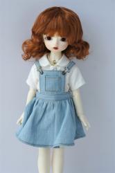 Lady Short Curly BJD Doll Wigs Synthetic Mohair JD260