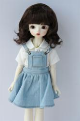 Lady Short Curly BJD Synthetic Mohair Doll Wigs JD260