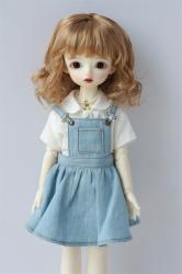 Lady Short Curly BJD Doll Wigs Synthetic Mohair JD260