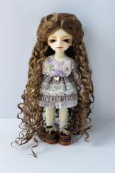 JD802 Pretty Long Curly BJD Synthetic Mohair Doll Wig