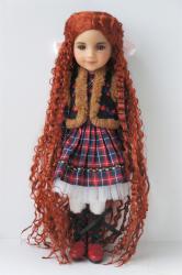 JD802 Pretty Long Curly BJD Doll Wigs Synthetic Mohair Hair