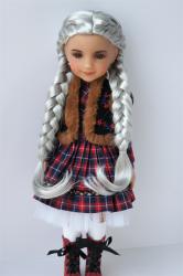  JD763 Pretty Long Braids BJD Synthetic Mohair Doll Wig 