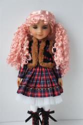 Cute Long Curly BJD Synthetic Mohair Doll Wigs JD741