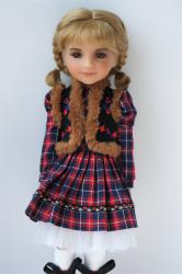 Lovely Two Braids BJD Mohair Doll Wigs JD736