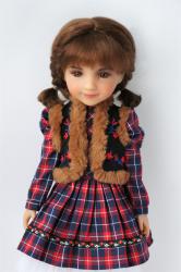 Lovely Two Braids BJD Mohair Doll Wigs JD736