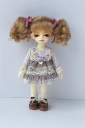 Lovely Two Pony Braids BJD Mohair Doll Wig JD428