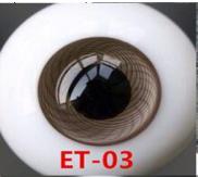 ET-03 BJD Glass Eyes Hand Made Doll Eyeballs Round Eyes With Handle