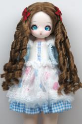Newly Material Pretty Curly BJD Synthetic Mohair Doll Wig JD871