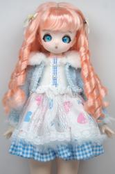 Newly Material Pretty Curly BJD Synthetic Mohair Doll Wig JD869