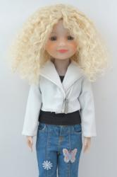 Fashion Short Curly Doll Wigs Synthetic Mohair JD220S