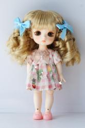 Newly Pretty Curly BJD Synthetic Mohair Doll Wig JD869