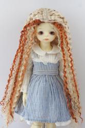 Pretty Long Curly Doll Wigs Synthetic Mohair JD220